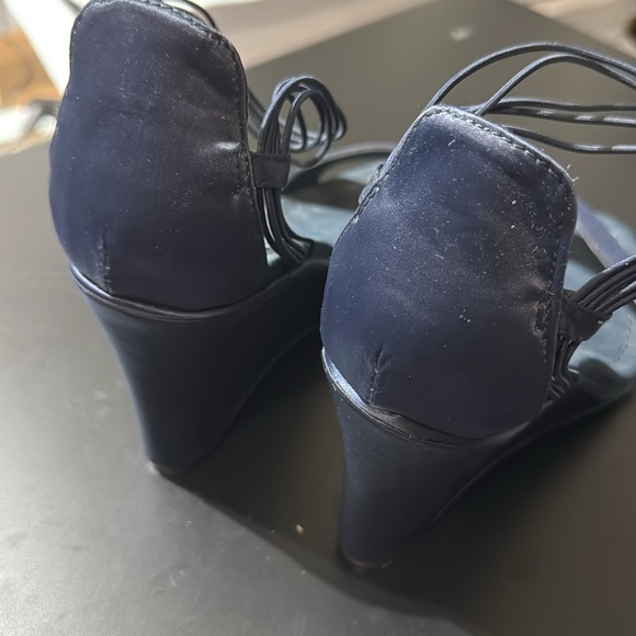 New York Transit | Navy Blue | Strappy wedges - Picture 8 of 9